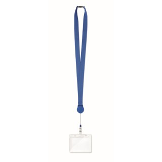 Lanyard de poliéster con cierre de seguridad y clip extensible